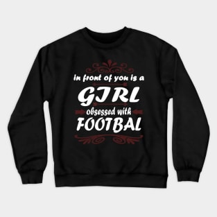 Football girl gift women tackle women Crewneck Sweatshirt